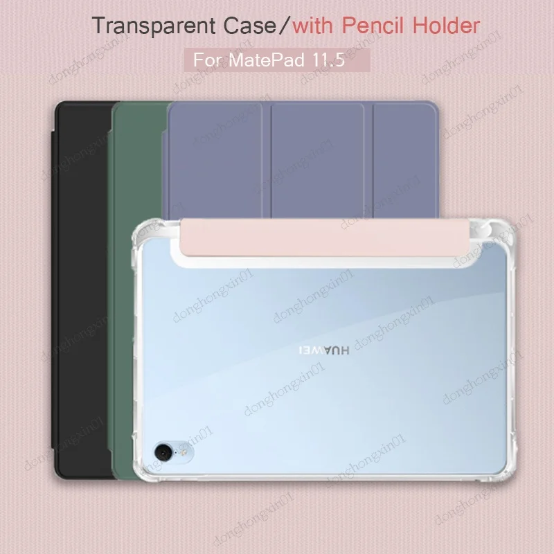 

For Huawei matepad 11.5 Air 11.5 11 2023 2021 T10S T10 SE 10.1 10.4 Pro 10.8 Pro 11 SE 10.4 With Pencil Holder Trifold Case