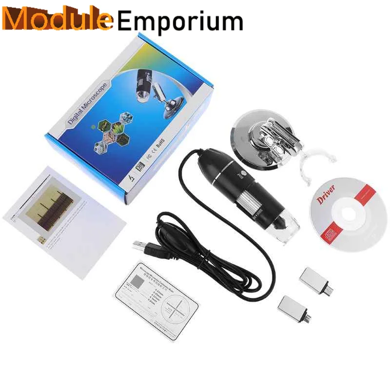 500X Usb Digital Microscope Camera Endoscopio 8Led Lente D'Ingrandimento Dotata Di Adattatore Di Tipo C