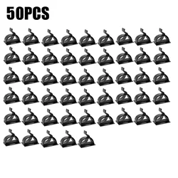 Versatile Self-Adhesive Cable Clips for Organized Living and Work Spaces (50pcs Black)