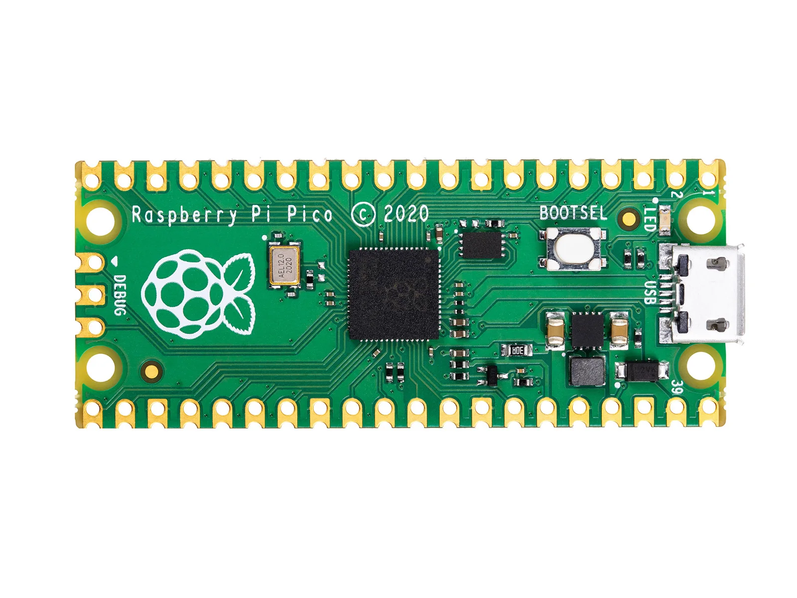 Placa Original do Microcontrolador do Alto-desempenho do Pico do Raspberry pi com Interfaces Digitais Flexíveis