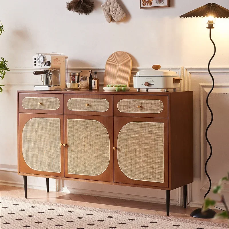 Rattan Solid Wood Sideboards Coffee Table Living Room Cabinet Display Drawer Storage Kitchen Cabinet Muebles De Cocina Furniture