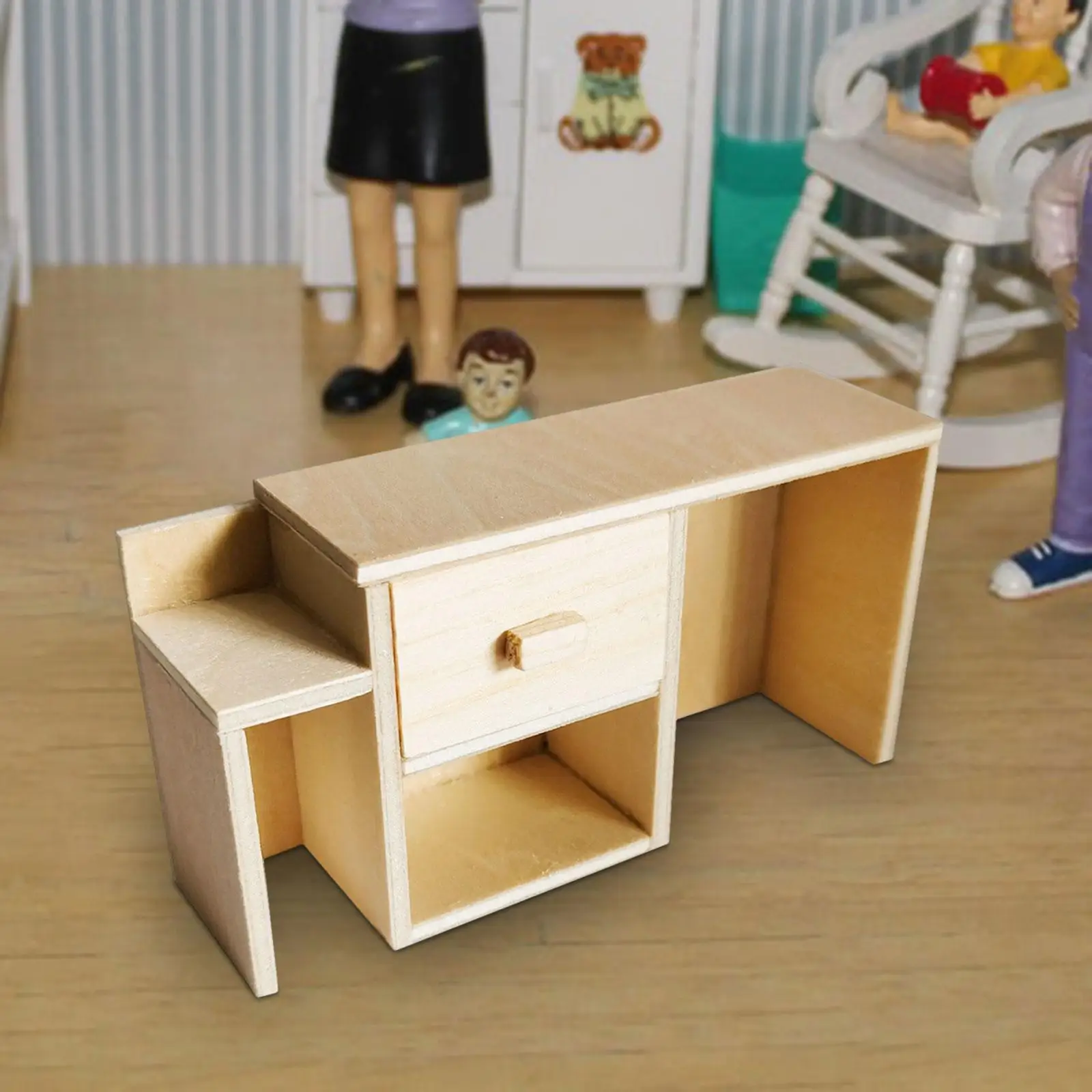 

Кукольная мебель 1/12, кукольный домик, поделки для ТВ-кабинета, мини-игрушка, деревянная модель, миниатюрная мебель, Декор, кукольный домик, ТВ-подставка