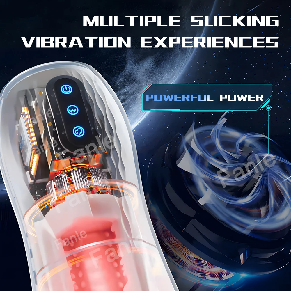 Male Masturbator Automatic Sucking Vibration Blowjob Machine Heating Pussy Penis Pump Masturbation Cup Sex Toys for Men Supplies 4
