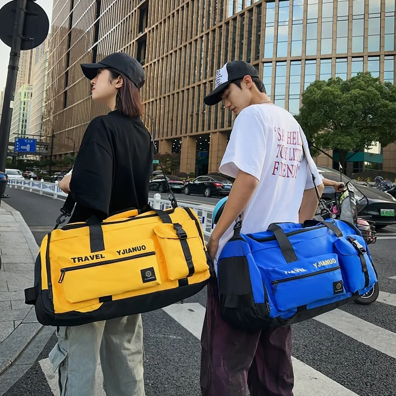 Borsa da viaggio di grande capacità, borsa da weekend, borsa da viaggio con scomparto per scarpe, borsa sportiva da fitness per donna, borsa a tracolla