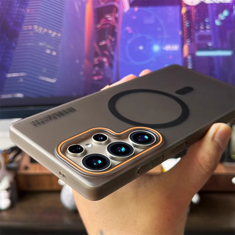 Ultra Thin Matte Magnetic Case with Wireless Charging Compatibility
