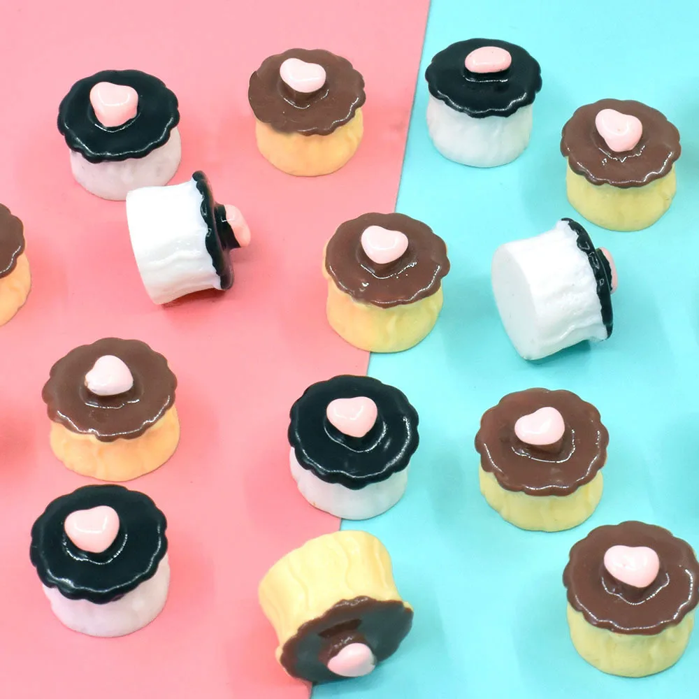 

3D милые кабошоны из желеобразной смолы в форме сердца, аксессуары для украшения, материал для ракушек телефона, заколка для волос с бантом, украшение 100 шт. 14*14 мм