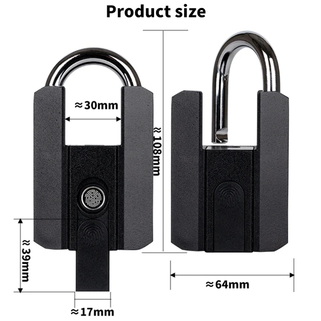 TTLOCK APP Anti Theft Padlock Keyless Smart Lock IP67 Waterproof Type-C Rechargeable Bluetooth-compatible for Cabinet Backpack 6