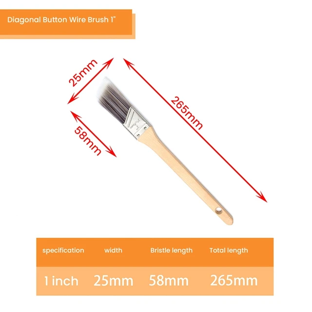 Master Pro Festékkefe Beállított Szögletes Kefék A Falak Festéséhez Fa Díszítés Festék Kefe Szintetikus - Image 2