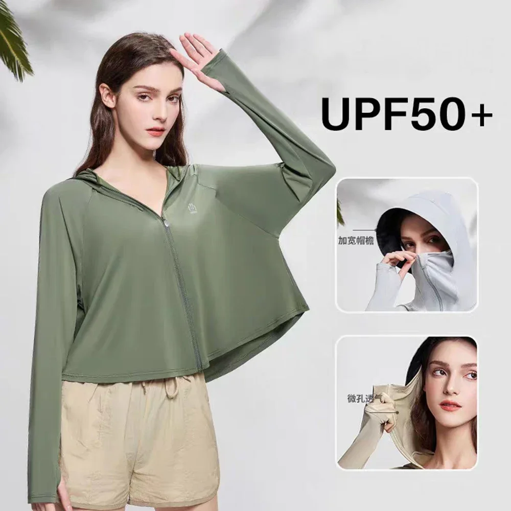 2024 Women's Fashion Outdoor UV Protection Sun Protective Clothing Windbreaker Camping Climbing Outdoor Lady Sunscreen Clothing