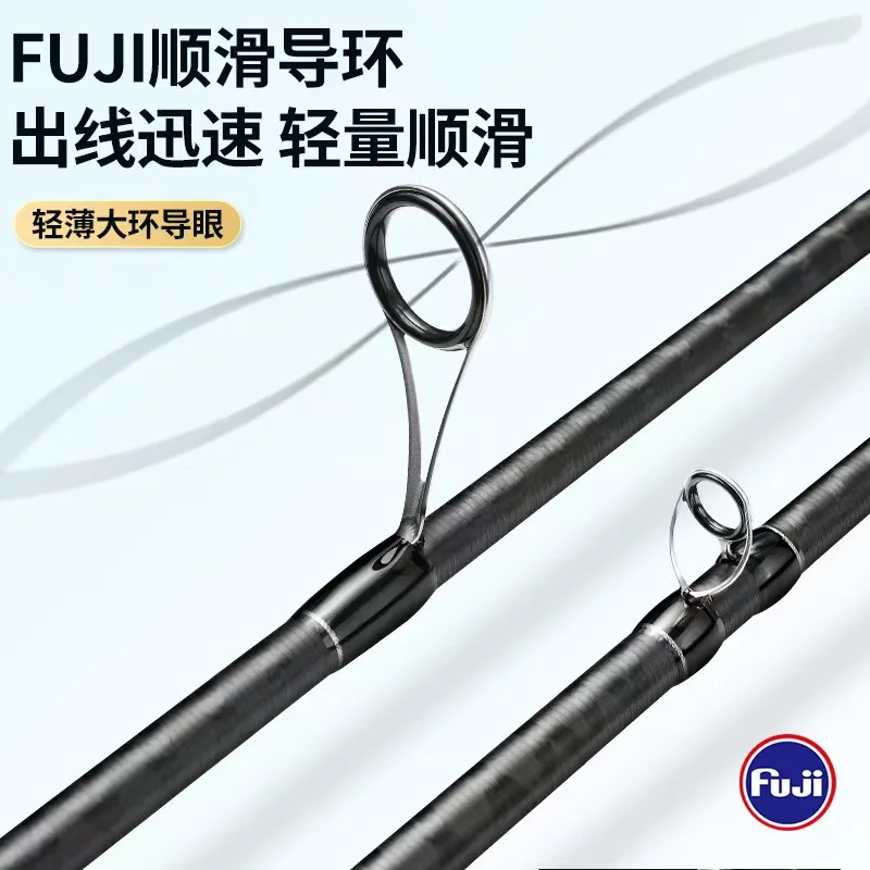 New ultralight Super Hard Carbon Casting Fishing Rod 2 piece lure rod mh  2.28m Spinning Lure fishing Rods Strong Long shot pole