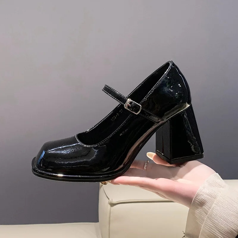 

African Shoes Branded Pumps Casual Heels Mary Jane 2023 All-Match Sandals Ladies Round Toe Roman Fashion Comfortable Lolita Low