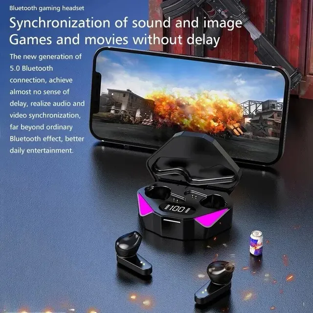 X15 TWS Wireless Bluetooth Headset LED Display Gamer Earbuds with Mic Wireless Headphones Noise Cancelling Bluetooth Earphones 4