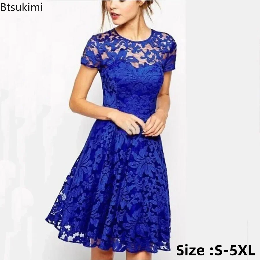 Vestidos largos con la parte superior de encaje y la parte inferior de chiffon Niebla Tallas Grandes