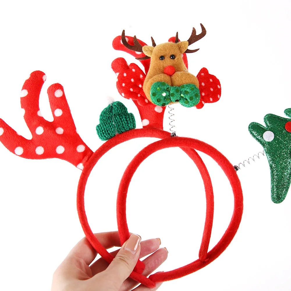 Christmas Headbands Santa Tree Elk Hairband Christmas Decorations Headwear New Year Xmas Noel Party Favors Supply Kids Gift
