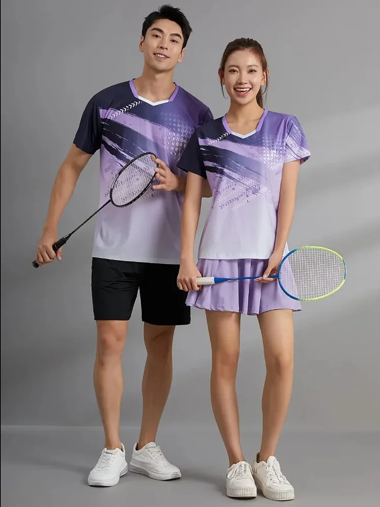 NEW Tennis Shirts Women Men Sports Clothes Badminton Wear Shirts Table Tennis Game Clothes Exercise POLO