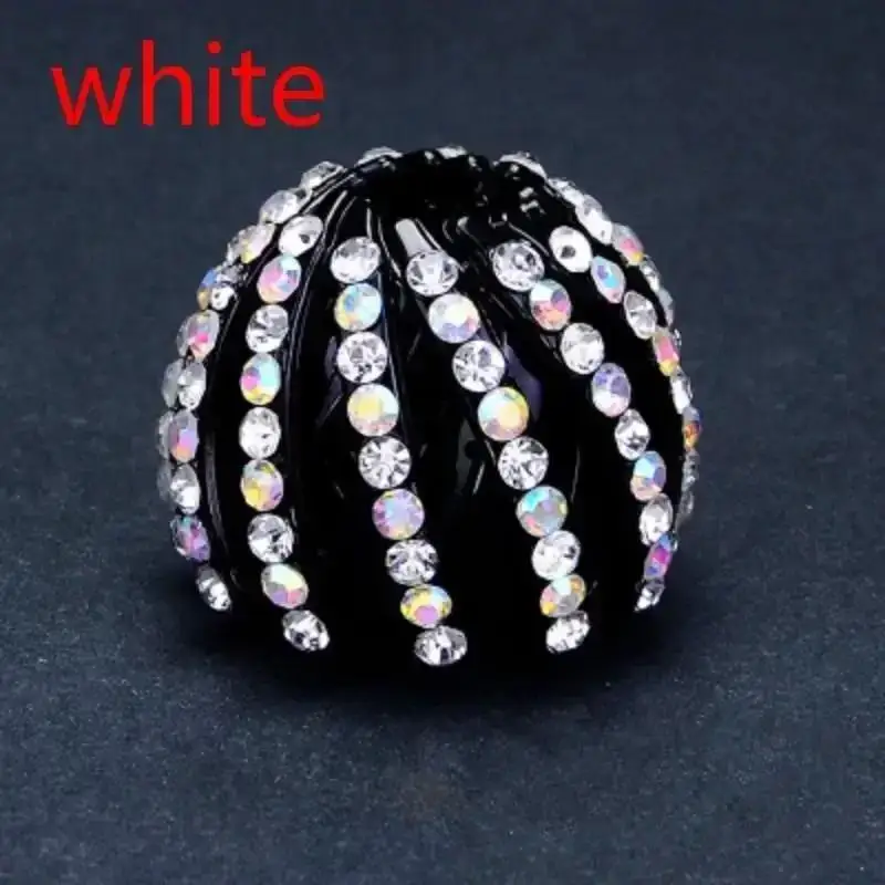 Women Fashion Hair Decoration Bird Nest Ponytail Holder Fair Crab Claw Clip Hairpin Rhinestone For Women Girls Accessories Gifts