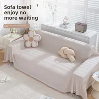 Simple Sofa Cover Four Seasons Full Cover Fabric Nordic Fresh Cotton Weave Sofa Towel Popular On The Internet Sofa Cloth 1