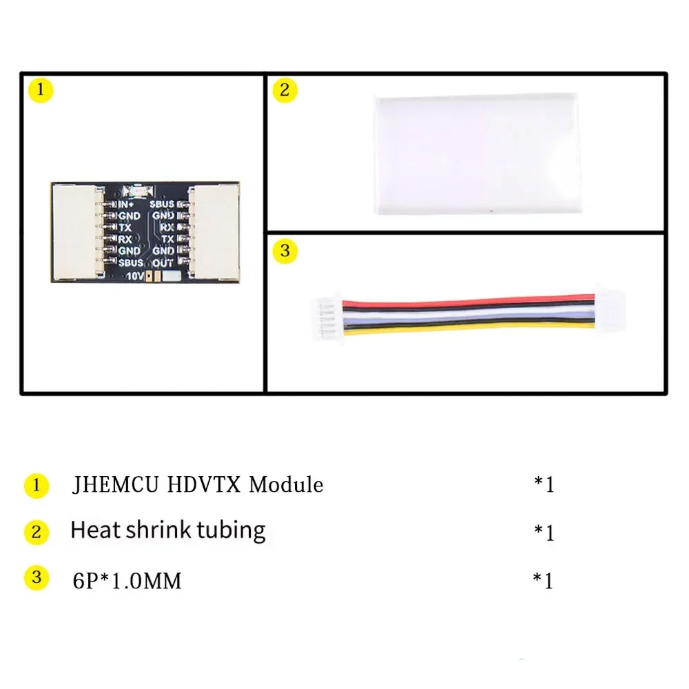 Module HDVTX JHEMCU pour DJI O3/O4, Régulateur Tension 5V/10V, Drone FPV
