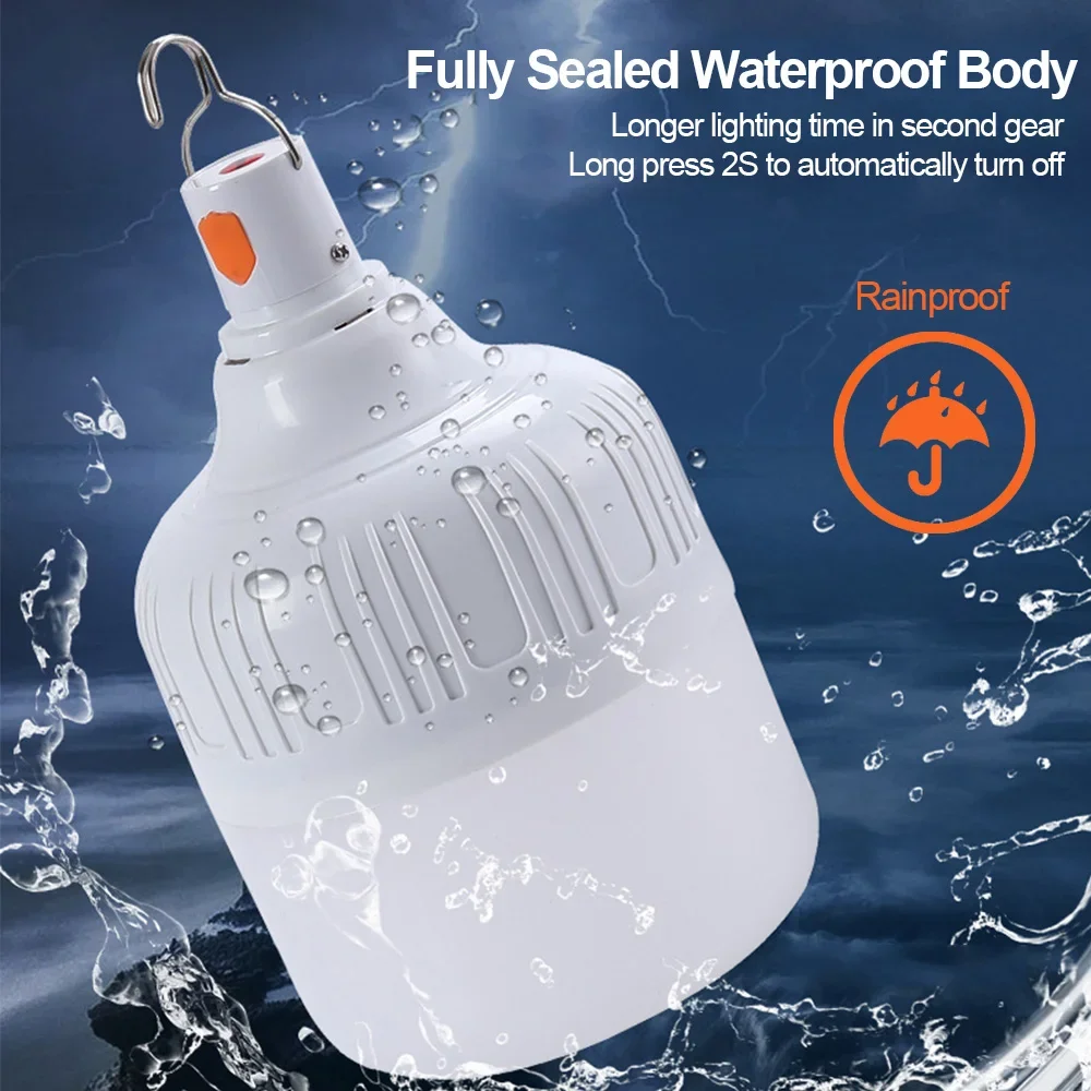 10PCS USB charging portable camping light bulb Tent lighting lamp Portable light led emergency light bulb with hook light