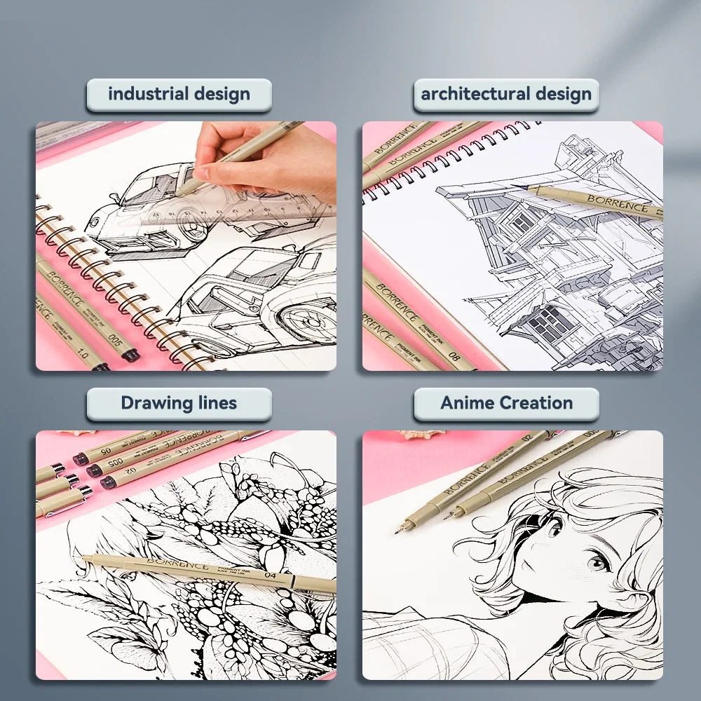فن المانجا يحدد القلم ، بطانة الصباغ ، مجموعة علام...