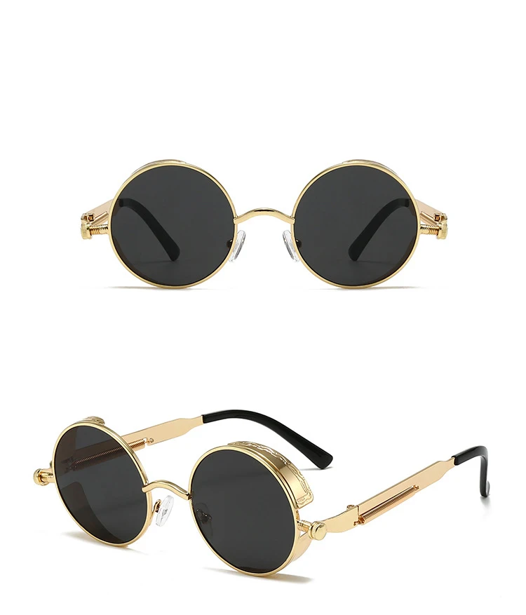 Neue Retro-Sonnenbrille mit rundem Rahmen – modisch und schlankmachend, perfekt für lässige Straßenfotografie für Männer und Frauen 58028 – Detail 6