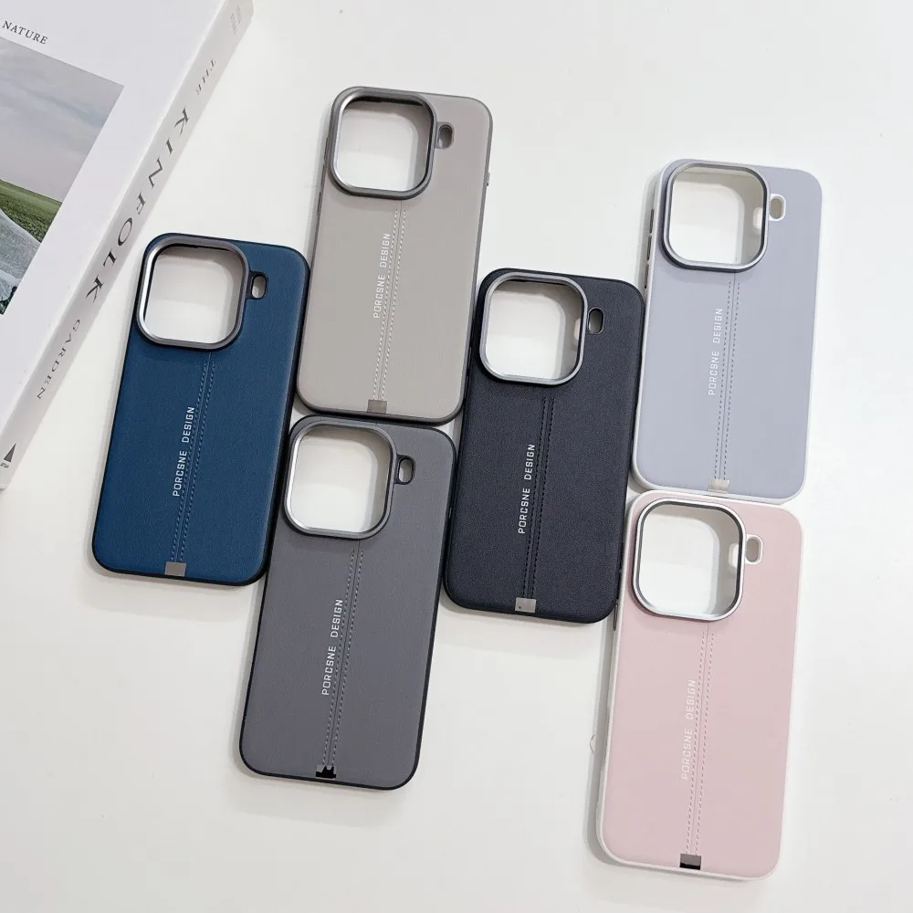 Luxury PU Leather Magnetic Wireless Charging Protective Back Cover Case