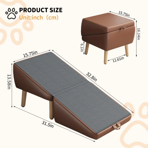 2-in-1 Foldable Pet Steps 2