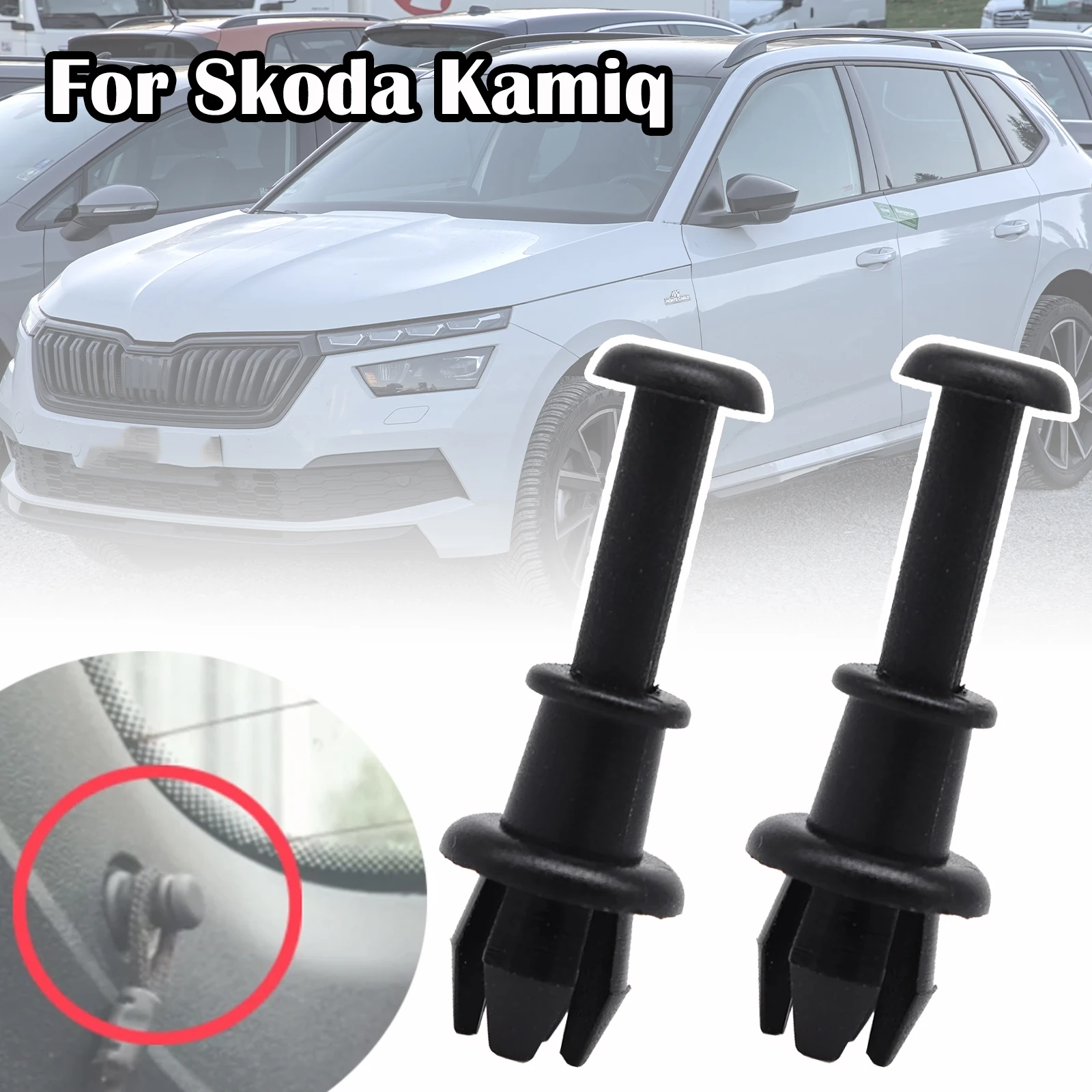 For Skoda Kamiq NW4 Karoq NU7 Scala Car Rear Trunk Parcel Shelf String Clips Holder Pivot Hanger Accessories 2019 2020 2021