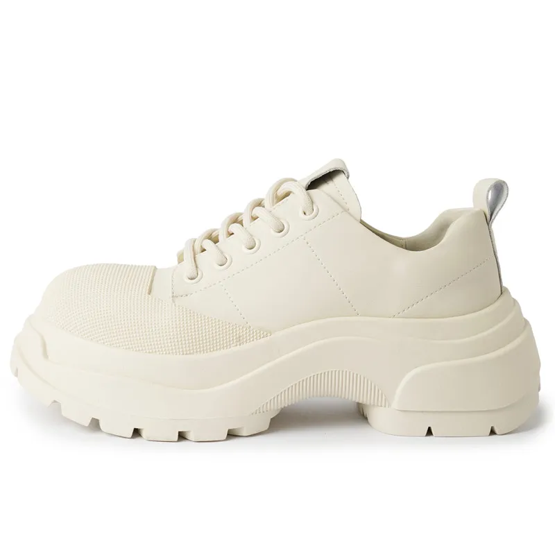 

Fashionable Minimalist Solid Color Women Small Leather Shoes Classics thick Sole Lace Up Sexy Elegant High Heeled Single Shoes