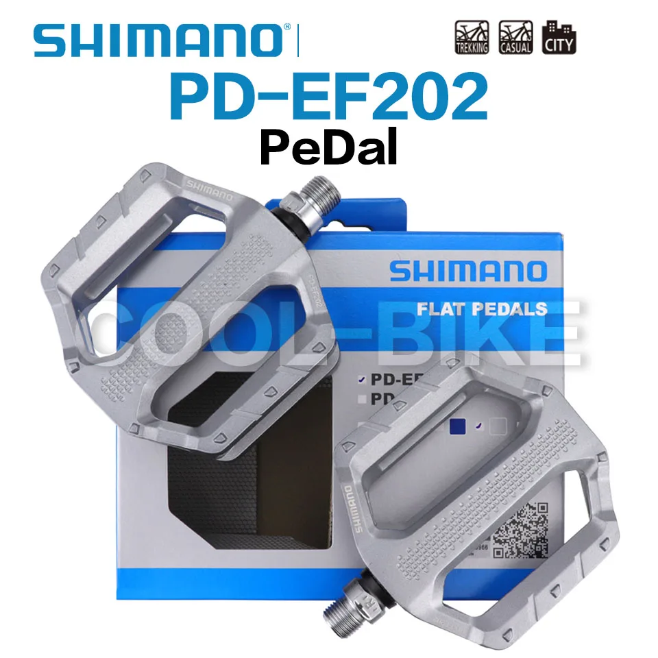 Shimano Platform Pedals for MTB, Trekking, and City Use with Aluminum Body