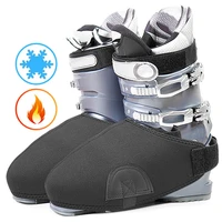 1/2pcs Ouble Ski Shoe Cover Waterproof Warm Shoe Cover Black Snow Boot Cover Protection Help Retain Up To Plus20 Degrees 1