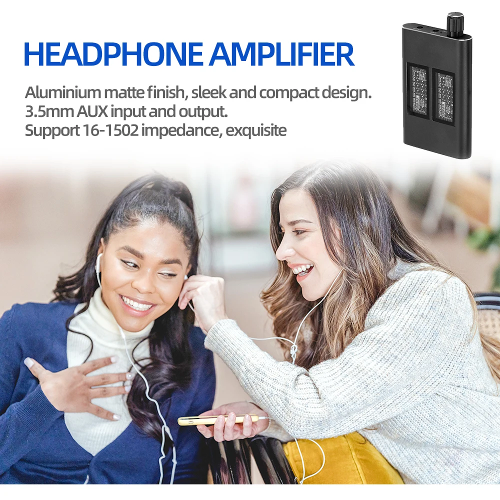 Class-A Headphone Amplifier Mini Audio Amplifier HiFi Stereo Earphone Amp Audio Amp 3.5mm Jack Cable Music Player headphone amplifier