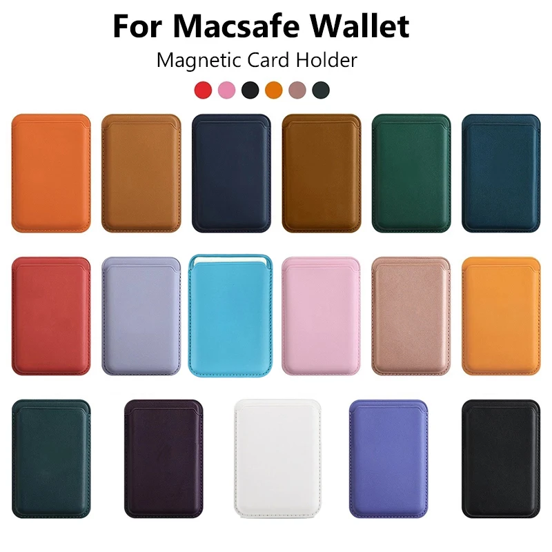 Per Apple Magsafe Borsa Porta Carte Magnetica In Pelle Per Iphone 15 12 13 14 11 Custodia Samsung Huawei Xiaomi Macsafe Portafoglio Slot Per Schede