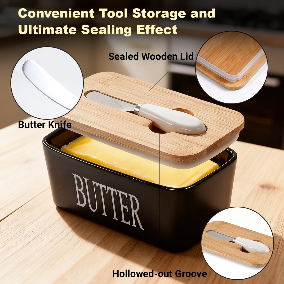 Ceramic Butter Keeper Set 4