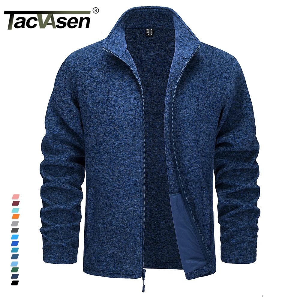 TACVASEN Automne Hiver Polaire Sweats à Capuche Hommes Thermique Chaud Sweats à Capuche Poches Décontracté Sweats à Capuche Hauts Pullover Mâle