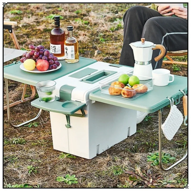 Outdoor Camping Insulation Table Folding Refrigerator Portable Car Refrigerator Camping Picnic Table New