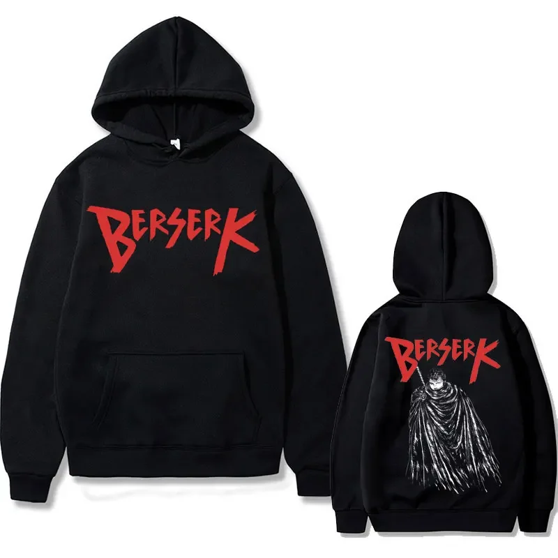 

Anime Berserker Berserk Guts Scorch Double Sided Print Hoodie Mens Manga Swordsman Gatsu Hoodies Men Casual Oversized Sweatshirt
