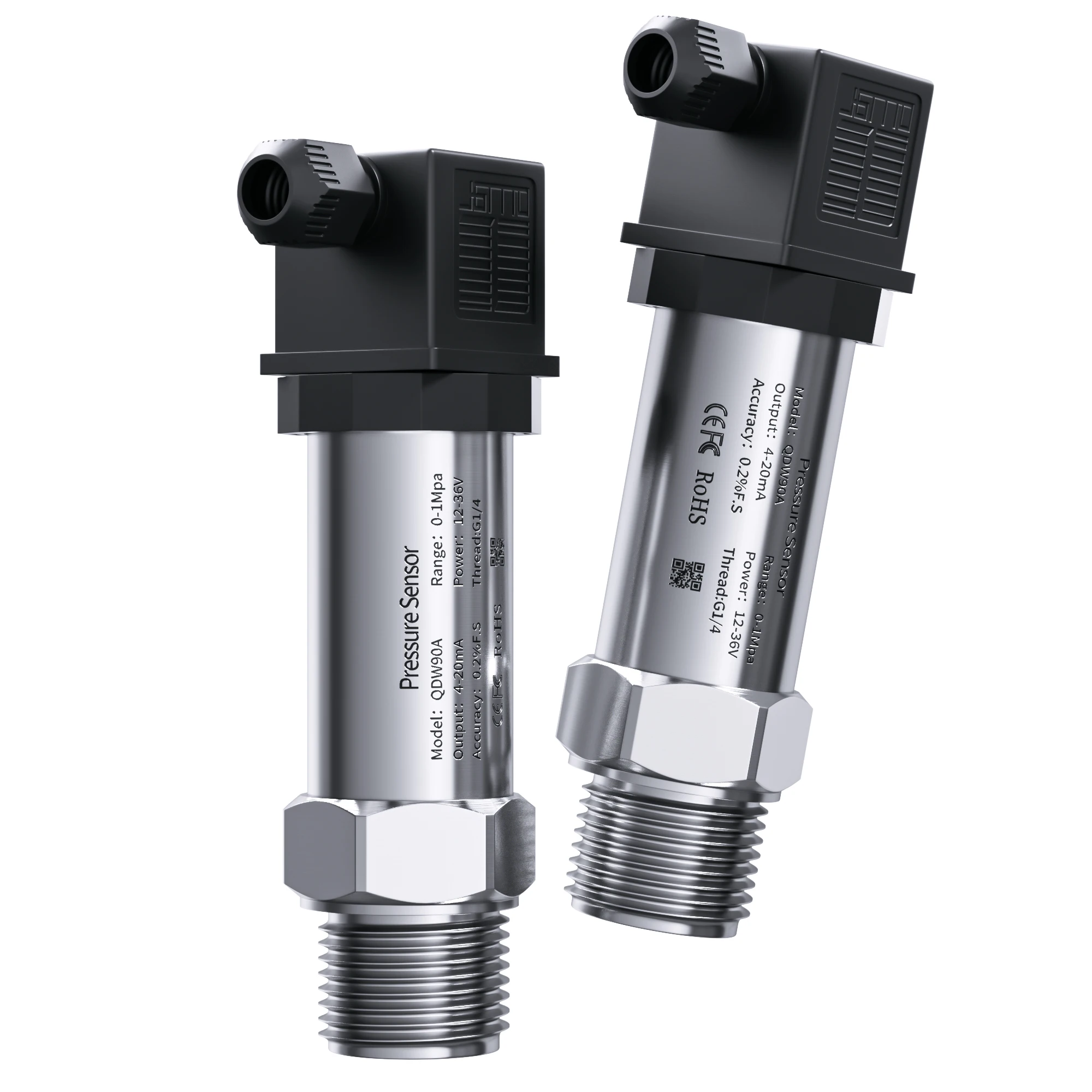 NPT1/4 Pressure Sensor Transmitter 4-20mA Hersman 0-1000bar 200bar -1bar 1bar Smart Hydraulic Pressure Transducer Gauge 0-5V pressure sensor