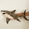 Wooden Sea Fish Decor Statues Whale Figurine Ornament Rustic Decoration Wall Hanging Decorations For Living Room Bedroom 1