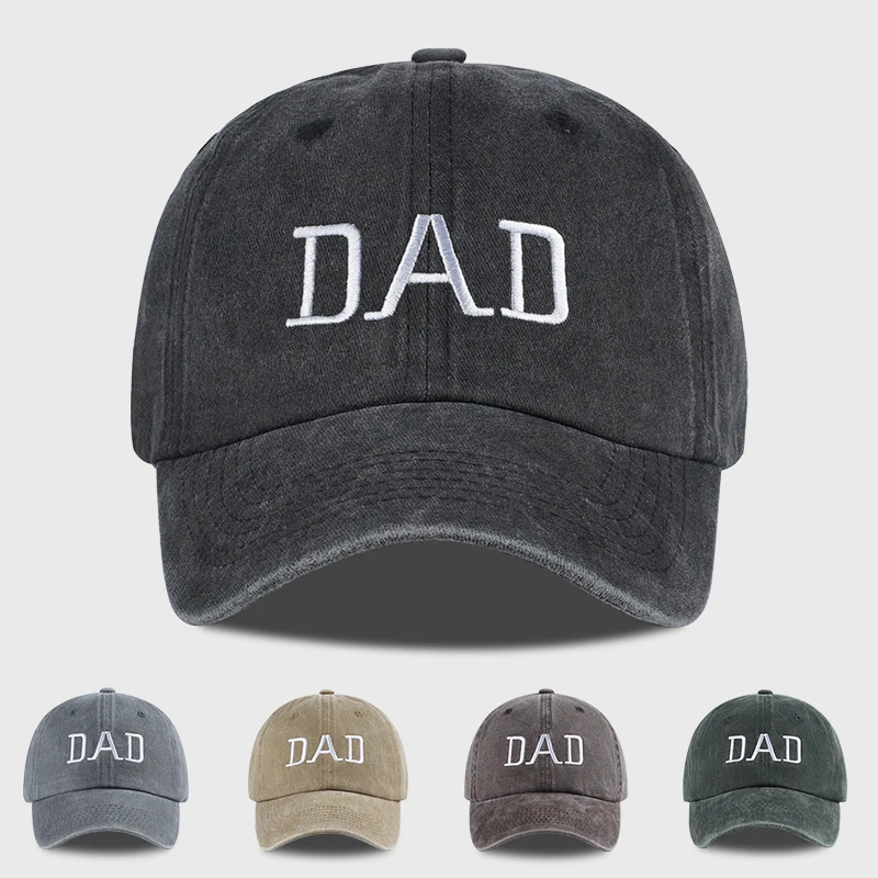 MLFO “DAD” 자수 워싱 야구 모자 부드럽고 편안하며 통기성이 좋은 캐..