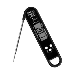 Precision Digital Food Thermometer for Perfect Cooking and Grilling (1pcs black)