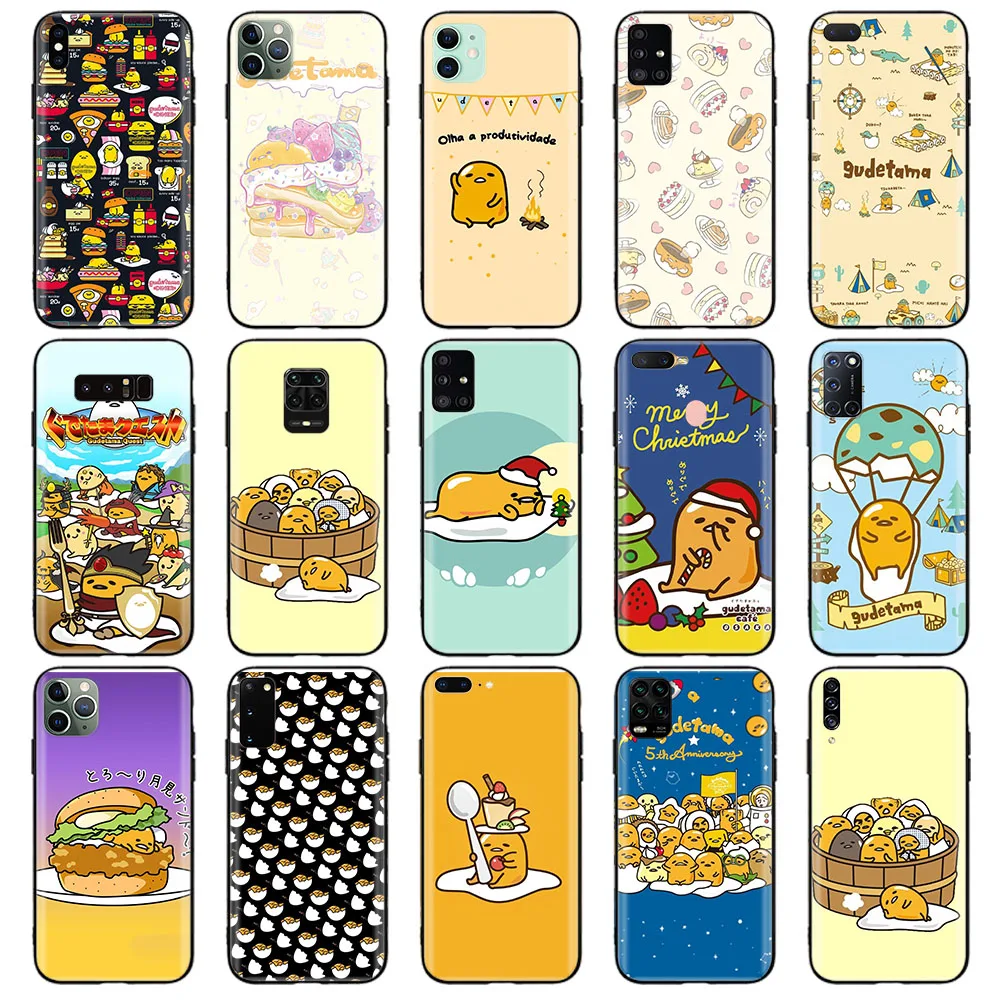 Custodia Nera Per Oppo F19 F15 F17 F7 F11 F9 Find X3 Pro Neo Lite Plus 5G A93 Cover Z-35 Gudetama