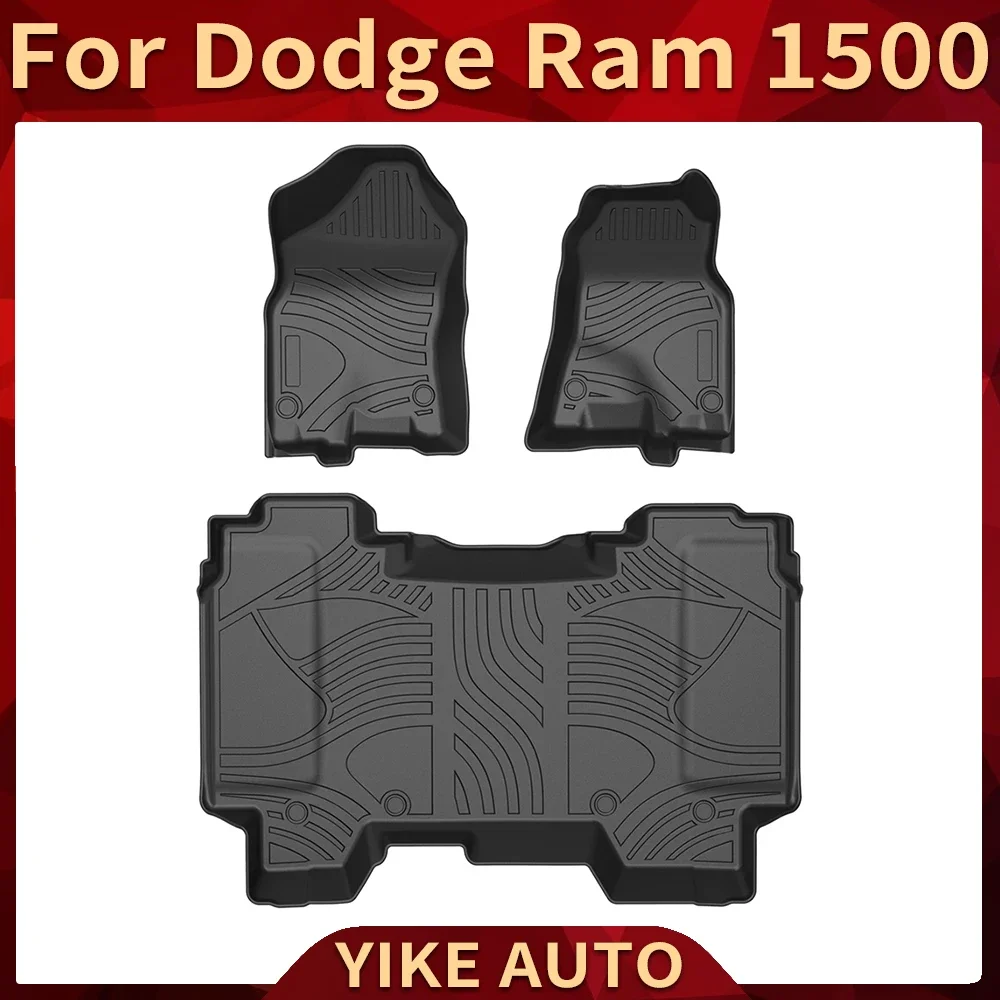 

Автомобильные коврики для Dodge Ram 1500 DT 2019-2022, всесезонные коврики из ТПЭ без запаха, водонепроницаемые коврики для подноса, аксессуары для интерьера