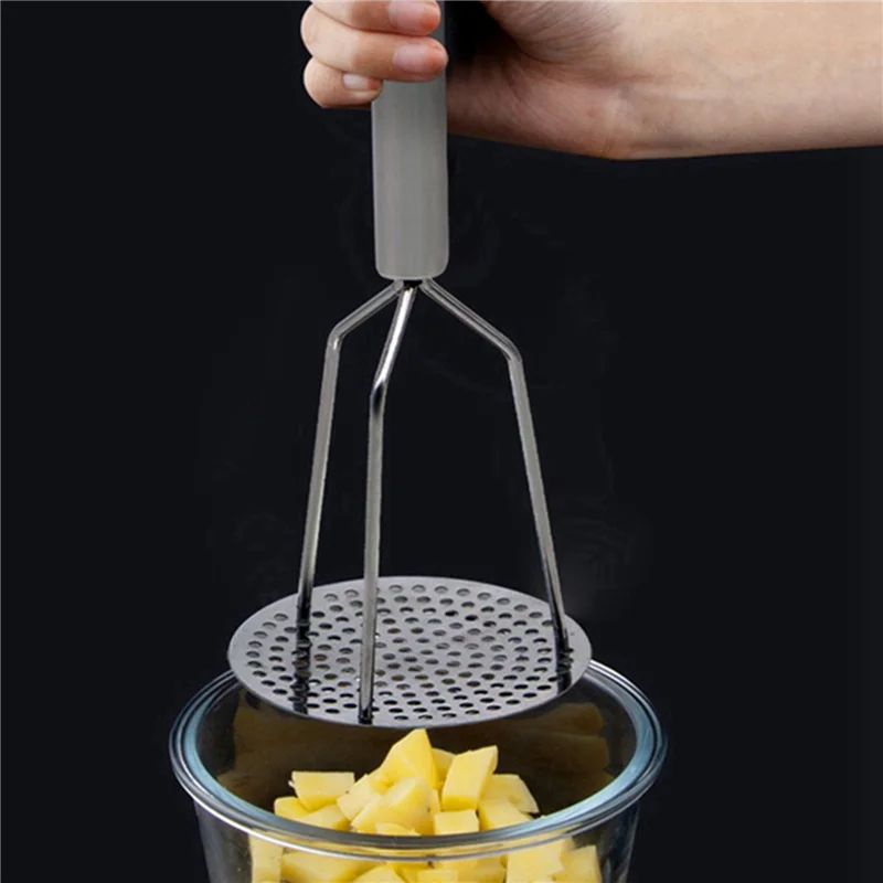 ABUN-2X Stainless Steel Potato Masher With Handle For Creamy Mashed Potato Vegetable Fruit A Variety Of Foods Kitchen Tools