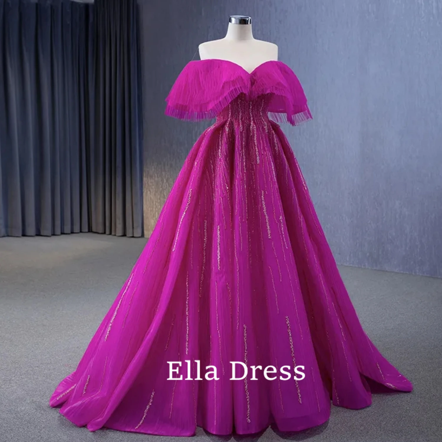 

Ella Off-the-shoulder Formal Evening Gown Guest Wedding Party Dress Women Elegant Luxury Prom Dresses 2023 Luxury Gown Gala Long