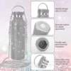 350ml/500ml/750ml Tumbler Insulated Cup Stainless Steel  Vacuum Flask Chain Sport Bottles Party Gifts for Girls 4