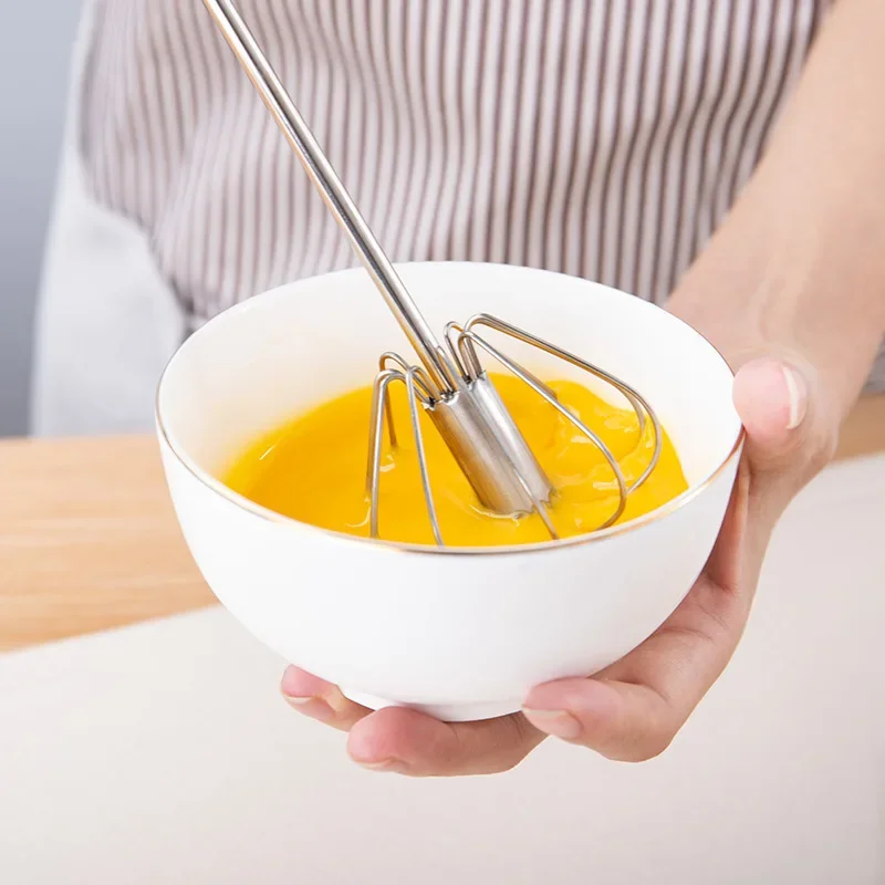 Stainless Steel Half Automatic Egg Beater Manual Handheld Cream Whisk Egg Stirrer Kitchen Tool For Home Use On China Mainland