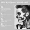 Halloween Face Painting Kit Highly Pigmented Face Body Brus Paint Black and White for DIY Cosplay Theme Parties Body Makeup 4