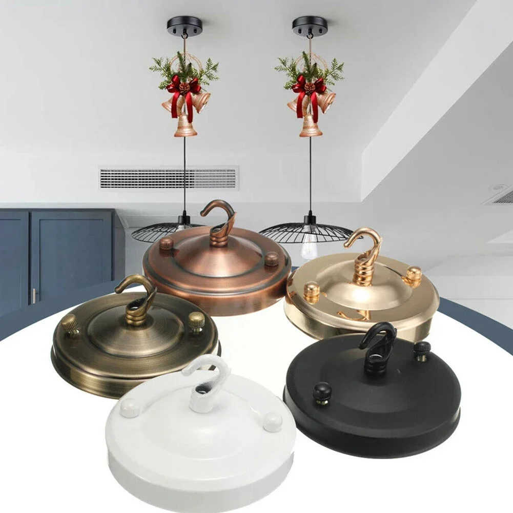 Lamp Holder Lamp Bulb Holder Lamp Base Ceiling Lamp Bracket DIY Lighting Accessories Lamp Part Ceiling Plate Holder Fitting Hook Light Living Room Pendant Plate Replacements Rose 10.5x6cm Cafe Chandelier