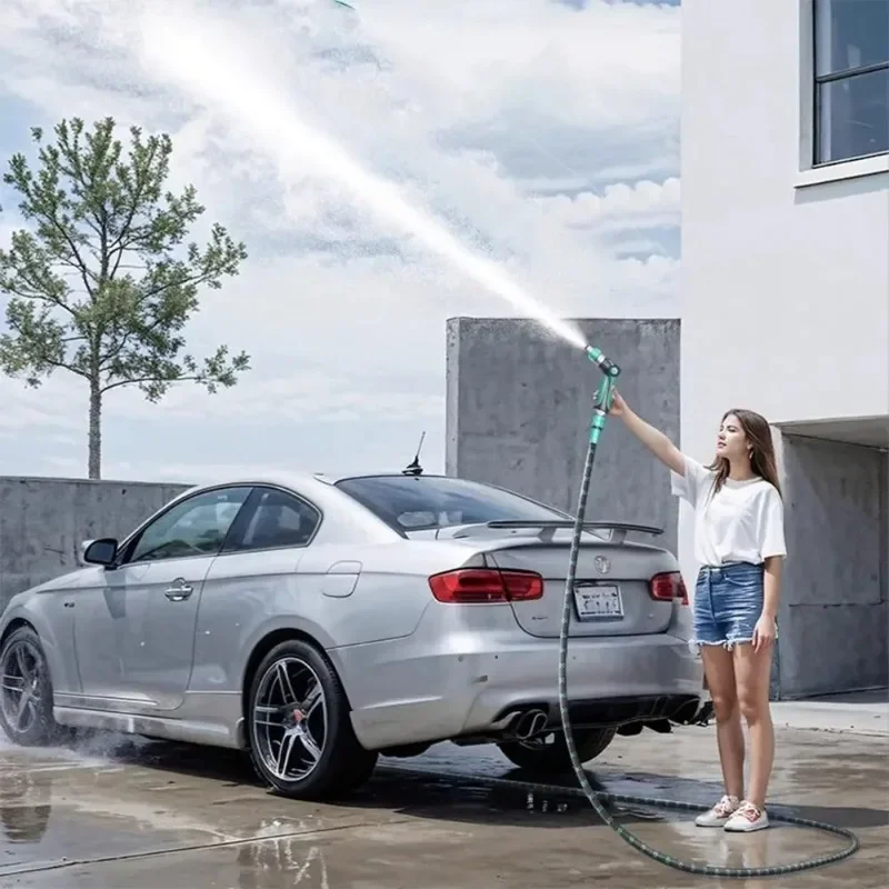 Water pipe hose car wash automatic telescopic water pipe pvc4 points high pressure soft storage household